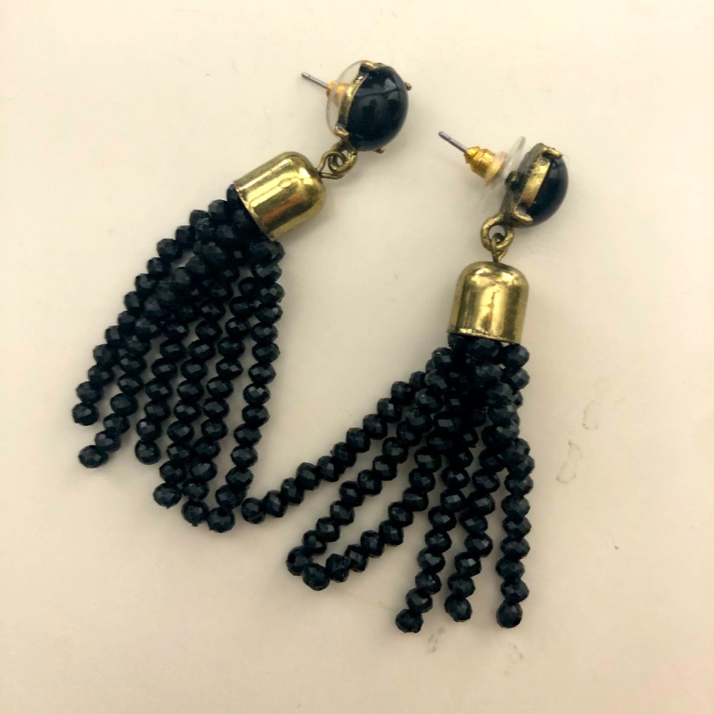 Beaded tassel earrings